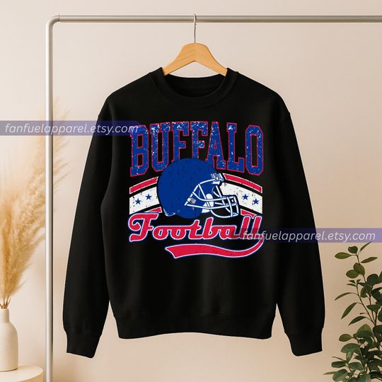 Buffalo Football Team Bills Vintage Sweatshirt, Football Sweatshirt, Football Fan Gifts