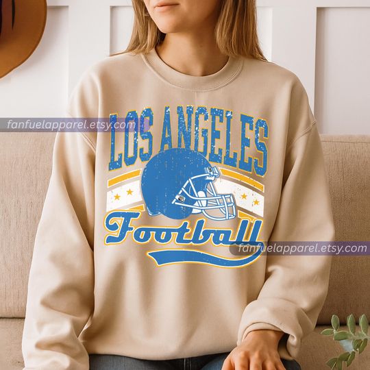 Discover Los Angeles Football Team Charger Vintage Sweatshirt, Football Sweatshirt, Football Fan Gifts