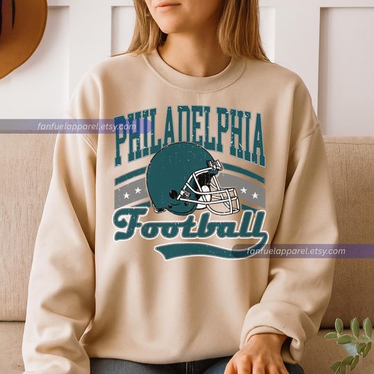 Philadelphia Football Team Eagle Vintage Sweatshirt, Football Sweatshirt, Football Fan Gifts