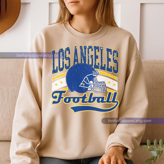 Discover Los Angeles Football Team Ram Vintage Sweatshirt, Football Sweatshirt, Football Fan Gifts