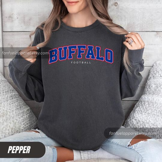 Buffalo Football Team Bills Vintage Sweatshirt, Football Sweatshirt, Football Fan Gifts