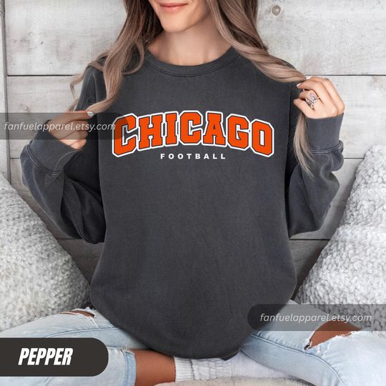 Chicago Football Team Vintage Sweatshirt, Football Sweatshirt, Football Fan Gifts
