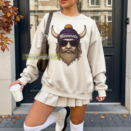 Discover Minnesota Football Mascot Sweatshirt, Retro Game Day Sweater, Football Fan Gift
