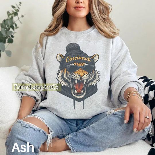 Cincinnati Football Mascot Sweatshirt, Retro Game Day Sweater, Football Fan Gift