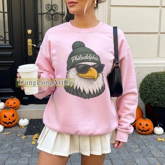 Discover Philadelphia Football Mascot Sweatshirt, Retro Game Day Sweater, Football Fan Gift