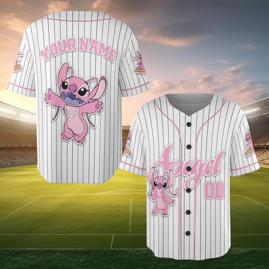 Discover Personalized Angel Baseball Jersey, Custom Name Angel Shirt For Kids - Adult, Youth Birthday Outfit, Walt Disneyland Shirt, Birthday Gift