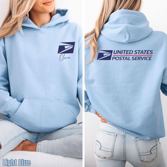 Custom United States Mail Carrier Hoodie   Postal Service Worker Sweatshirt  Retro Delivery Driver Pullover for Men & Women  Post Office