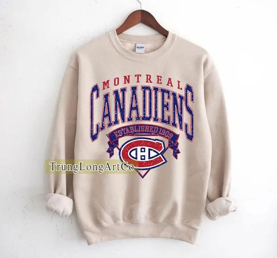Discover Montreal Canadiens Sweatshirt Crewneck, Vintage Canadiens shirt, Montreal Hockey Fan shirt, Hockey Tee, Canadiens Sweatshirt