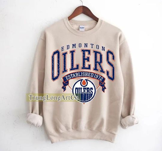 Discover Edmonton Oilers Sweatshirt Crewneck, Vintage Oilers shirt, Edmonton Hockey Fan shirt, Hockey Tee, Oilers Sweatshirt