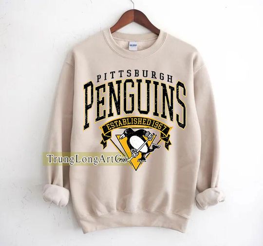 Discover Pittsburgh Penguins Sweatshirt Crewneck, Vintage Penguins shirt, Pittsburgh Hockey Fan shirt, Hockey Tee, Penguins Sweatshirt