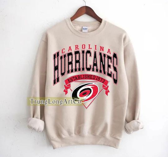 Discover Carolina Hurricanes Sweatshirt Crewneck, Vintage Hurricanes shirt, Carolina Hockey Fan shirt, Hockey Tee, Hurricanes Sweatshirt