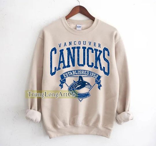 Discover Vancouver Canucks Sweatshirt Crewneck, Vintage Canucks shirt, Vancouver Hockey Fan shirt, Hockey Tee, Canucks Sweatshirt