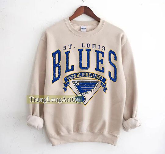 Discover St. Louis Blues Sweatshirt Crewneck, Vintage Blues shirt, St. Louis Hockey Fan shirt, Hockey Tee, Blues Sweatshirt