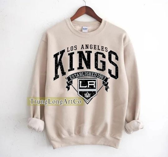 Discover Los Angeles Kings Sweatshirt Crewneck, Vintage Kings shirt, Los Angeles Hockey Fan shirt, Hockey Tee, Kings Sweatshirt