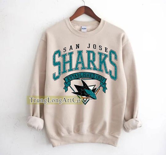 San Jose Hockey Team Sharks Sweatshirt, Hockey Fan Gift, Game Day Sweatshirt