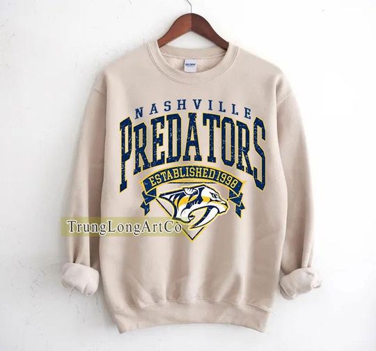 Nashville Hockey Team Predators Sweatshirt, Hockey Fan Gift, Game Day Sweatshirt