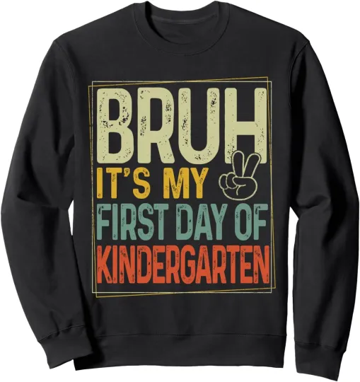 Discover My First Day of Kindergarten Unisex Crewneck Sweatshirt