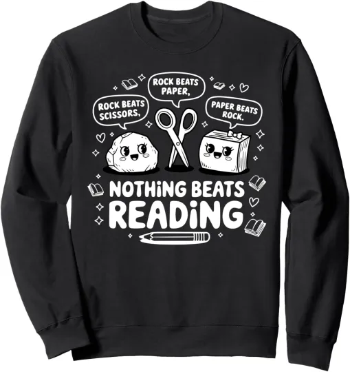 Discover Nothing Beats Reading Teacher Unisex Crewneck Sweatshirt