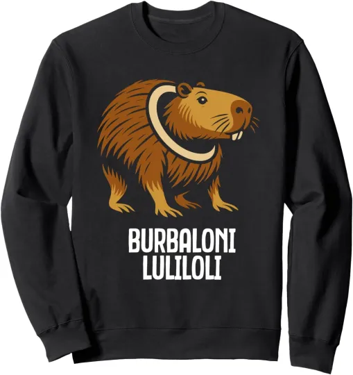 Discover Burbaloni Luliloli Italian Brainrot Meme Unisex Crewneck Sweatshirt