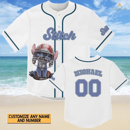 Discover Personalized Stitch Baseball Jersey, Lilo And Stitch Live Action Jersey Shirt, Disney Movie Baseball Shirt, Disneyland FamilyShirt