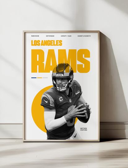 Discover Rams football Poster | Football Wall Art
