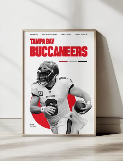 Buccaneers football Poster | Football Wall Art