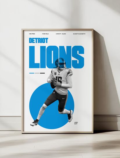 Discover Lions football Poster | Football Wall Art
