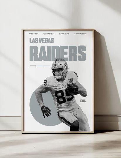 Raiders football Poster | Football Wall Art