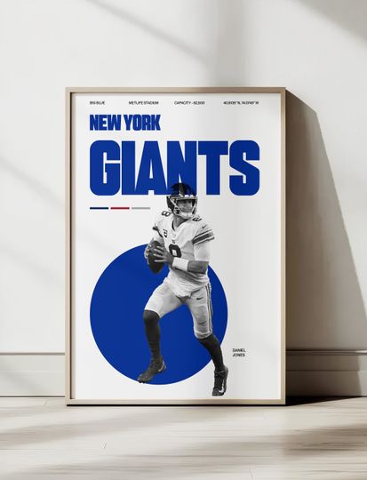Discover Giants football Poster | Football Wall Art