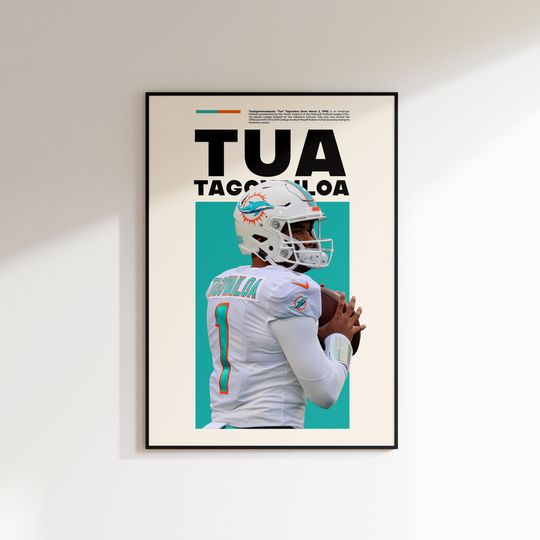 Tua Tagovailoa Print, Tua Tagovailoa Print Poster, Tua Tagovailoa Print Printable, Super Bowl Print