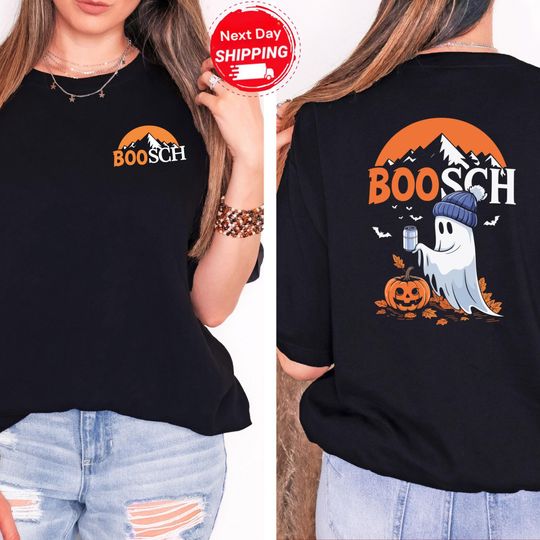 Discover Boosch Light Ghost T-Shirt, Light Beer Two-Sided Shirt, Beer Ghost Shirt, Cute Ghost Sweatshirt, Trending Halloween Ghost Tee, Ghost Tee