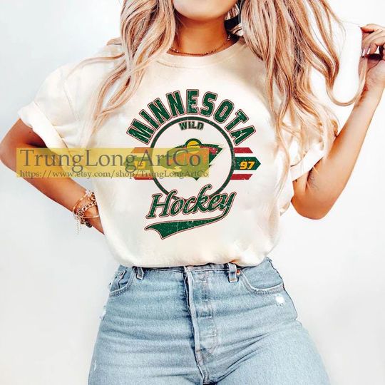 Discover Vintage Minnesota Wild Sweatshirt Crewneck, Vintage Wild shirt, Minnesota Hockey Fan shirt, Hockey Tee, Wild Hockey Sweatshirt