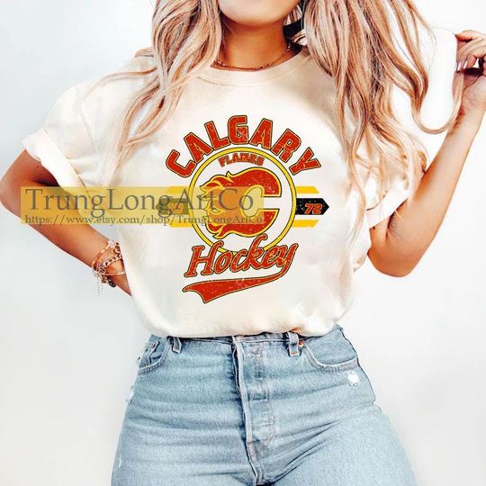 Discover Vintage 90s Calgary Sweatshirt, Ice Hockey Shirt, Hockey Crewneck, Anaheim Ducks Fan Gift Unisex Hoodie