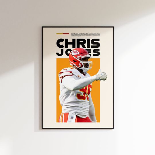 Discover Chris Jones Print, Chris Jones Poster, Chris Jones  Printable, Super Bowl Print, Kansas City Chiefs INSTANT DOWNLOAD