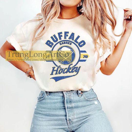 Discover Vintage Buffalo Sabres Ice Hockey Crewneck Sweatshirt, Custom Hockey Sweatshirt, Gifts for Sabres fans , Unisex , Tee ,Trending