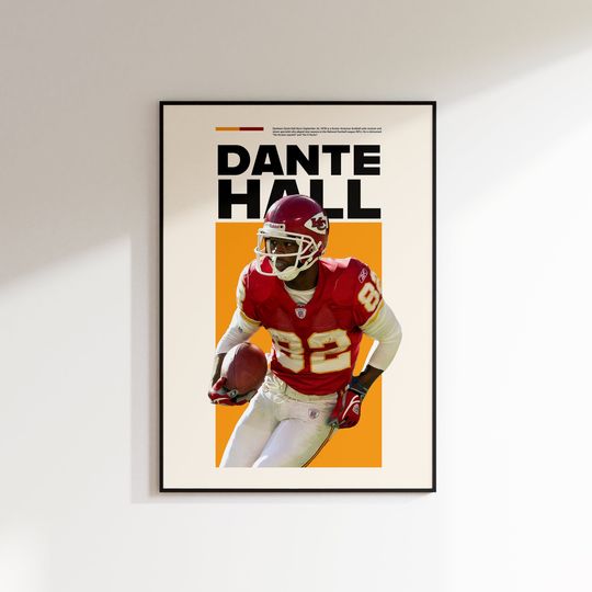 Dante Hall Print, Dante Hall Poster, Dante Hall Printable, Super Bowl Print, Kansas City Chiefs Poster