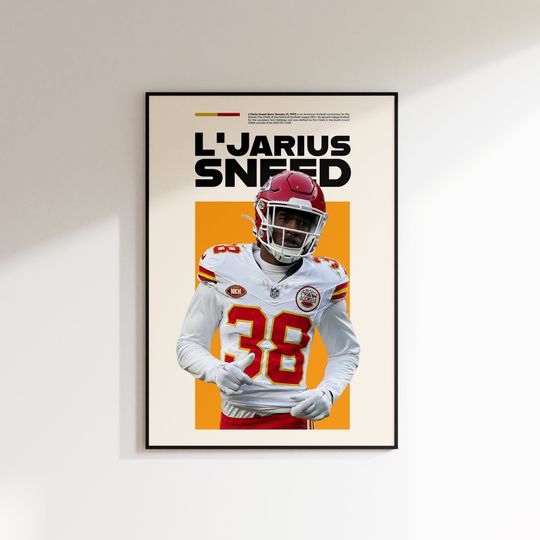 Discover L'Jarius Sneed Print, L'Jarius Sneed Poster, L'Jarius Sneed  Printable, Super Bowl Print, Kansas City Chiefs INSTANT DOWNLOAD