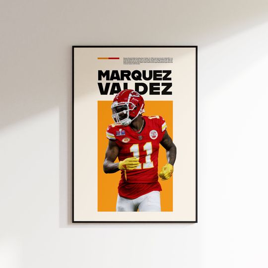 Discover Marquez Valdez Print, Marquez Valdez Poster, Marquez Valdez Printable, Super Bowl Print, Kansas City Chiefs INSTANT DOWNLOAD