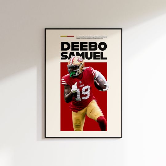 Discover Deebo Samuel Print, Deebo Samuel  Poster, Deebo Samuel  Printable, Super Bowl Print, San Francisco 49ers INSTANT DOWNLOAD