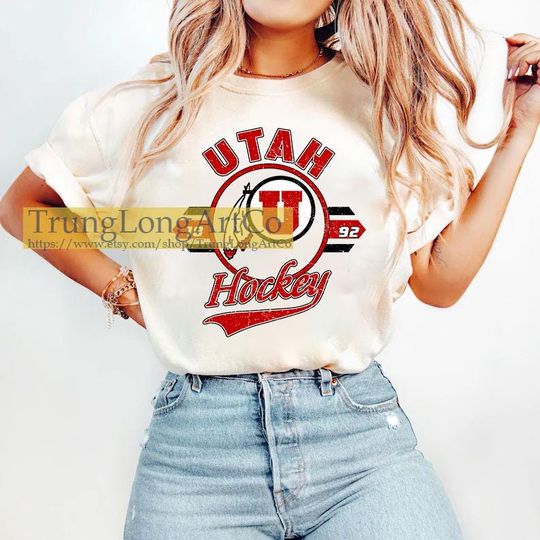 Discover Vintage utah hockey club Ice Hockey Crewneck Sweatshirt, Custom Hockey Sweatshirt, Gifts for utah fans , Unisex , Tee ,Trending