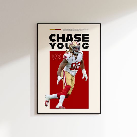 Discover Chase Young Print, Chase Young Poster, Chase Young Printable, Super Bowl Print, San Francisco 49ers INSTANT DOWNLOAD
