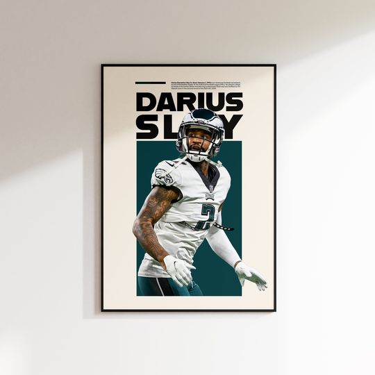Discover Darius Slay Poster, Philadelphia Eagles, Set of football poster, Philadelphia Eagles Print, Eagles Team Print, football posters.
