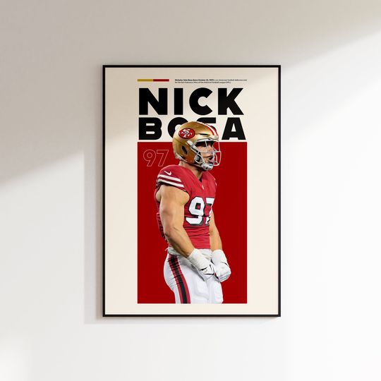 Nick Bosa Print, Nick Bosa Poster, Chase Young Printable, Super Bowl Print, San Francisco 49ers Poster
