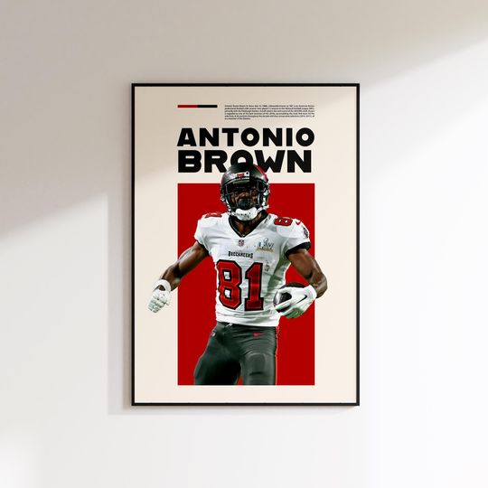 Antonio Brown Print, Antonio Brown Print Poster, Antonio Brown Print Printable, Super Bowl Print, Buccaneers