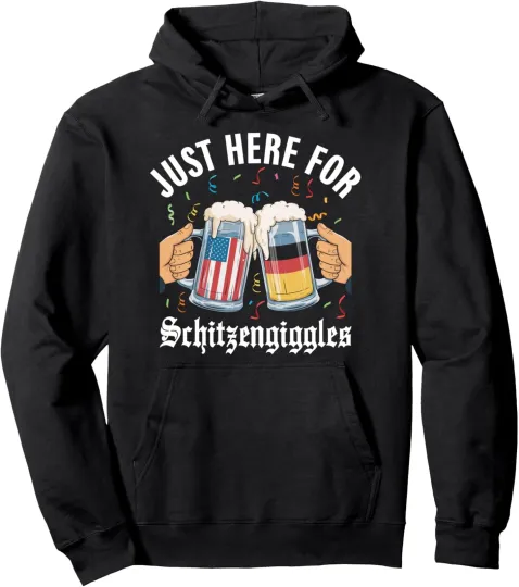 Discover Just Here For Schitzengiggles Oktoberfest Unisex Hoodie