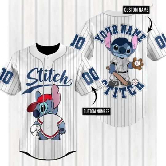 Discover Custom Stitch 2025 Baseball Jersey, Disney Trip Jersey Shirt, Magic Kingdom Team Jersey Shirt, Lilo & Stitch Shirt, Jersey For Kids