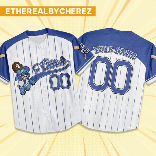 Discover Custom Disney Stitch and Friends, Personalized Disney Baseball Outfits, Lilo & Stitch Birthday Jersey, Disney matching Shirts, Gift for Kids