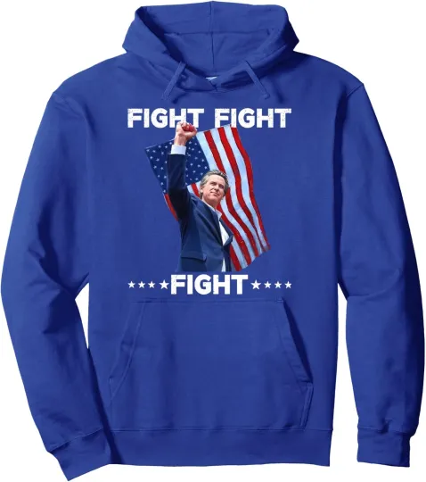 Vintage Gavin Newsom Fight Fight Fight US Unisex Hoodie