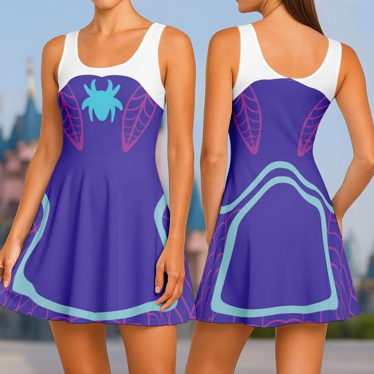 Spider Gwen Cosplay Costume, Gwen Stacy Spidey Skater Dress, Disney Women Dress, Superhero Dress, Halloween 2025 Dress, Gift For Her