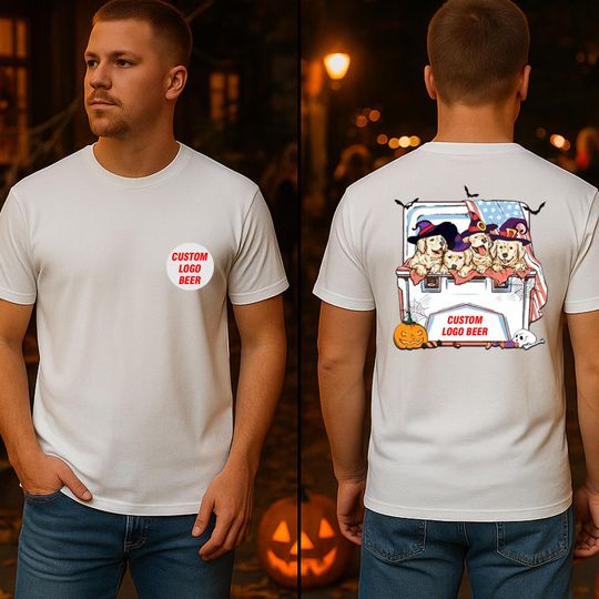 Halloween Golden Retriever T-Shirt - Witch Puppy Costume for Dog Lovers